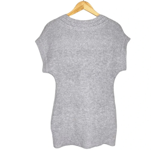 Elena Solano Gray Angora Rabbit Hair Lambswool Knit Tunic Sweater Size Small - Picture 5 of 7